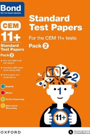 Cover of Bond 11+: CEM: Standard Test Papers: Ready for the 2024 exam