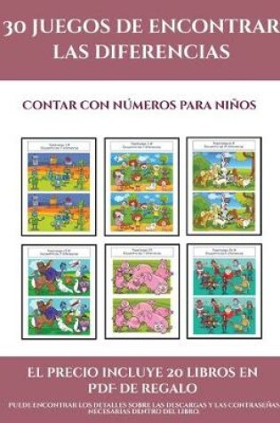 Cover of Contar con números para niños (30 juegos de encontrar las diferencias)