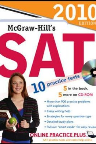 Cover of McGraw-Hill's SAT with CD-ROM, 2010 Edition