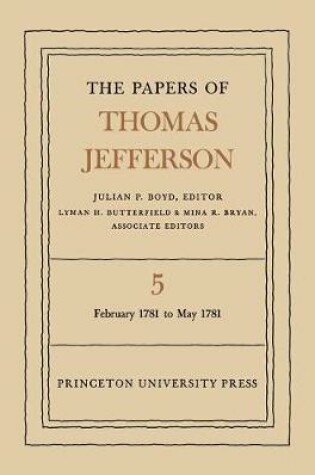 Cover of The Papers of Thomas Jefferson, Volume 5