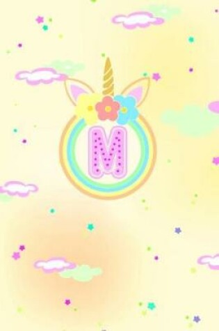 Cover of Unicorn Horn Monogram Journal - Letter M