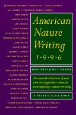 Cover of American Nature Writing 1996