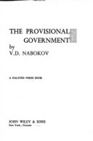 Cover of Nabokov Government