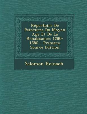 Book cover for Repertoire de Peintures Du Moyen Age Et de La Renaissance