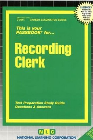 Cover of Recording Clerk