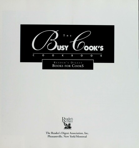Book cover for Busy Cooks Cookbook