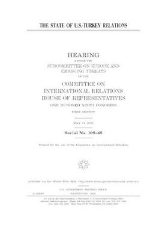 Cover of The state of U.S.-Turkey relations
