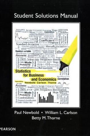 Cover of Student Solutions Manual for Statistics for Business and Economics