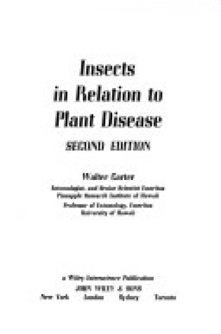 Cover of Insects in Relation to Plant Disease