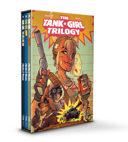 Book cover for Tank Girl Trilogy Box Set (GOLD, WORLD WAR, 2 GIRLS 1 TANK)