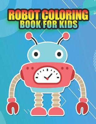 Book cover for robot coloring book for kids