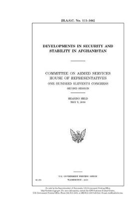 Book cover for Developments in security and stability in Afghanistan