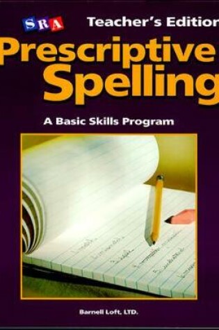 Cover of Prescriptive Spelling, Teacher Edition Book E