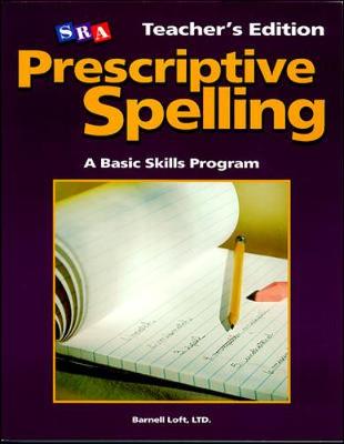 Book cover for Prescriptive Spelling, Teacher Edition Book E