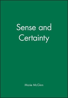 Book cover for Sense and Certainty