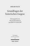 Book cover for Grundfragen der historischen Exegese