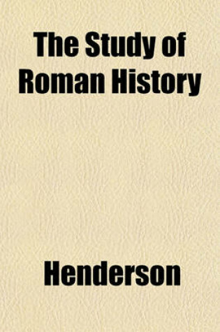 Cover of The Study of Roman History