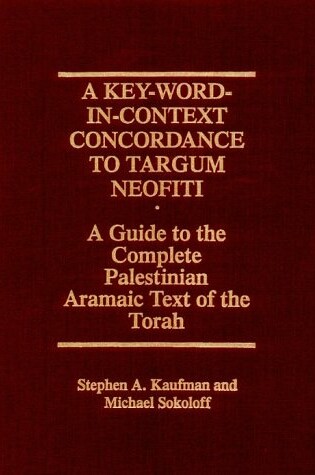 Cover of A Key-word-in-context Concordance to Targum Neofiti