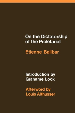 Cover of On the Dictatorship of the Proletariat