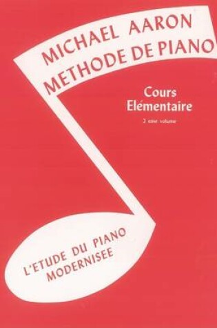 Cover of Methode de piano Livre 2 Cours elementaire