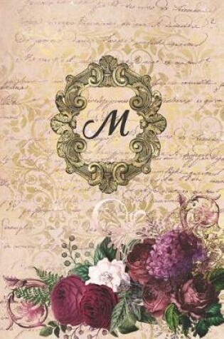 Cover of Simply Dots Dot Journal Notebook - Gilded Romance - Personalized Monogram Letter M