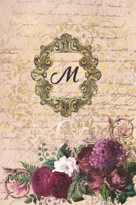 Book cover for Simply Dots Dot Journal Notebook - Gilded Romance - Personalized Monogram Letter M