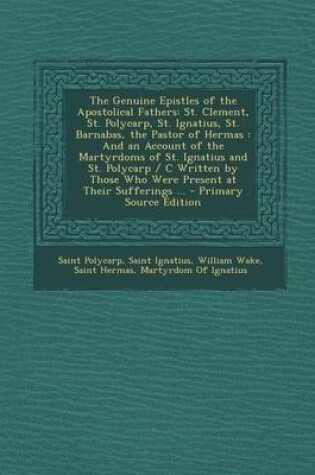 Cover of The Genuine Epistles of the Apostolical Fathers