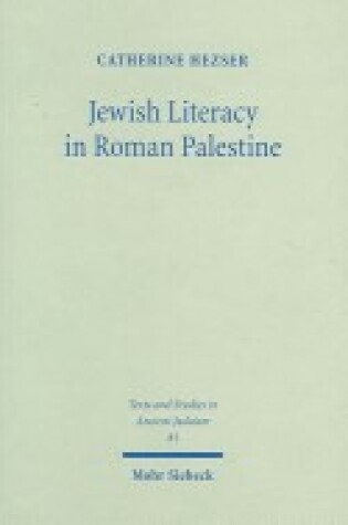 Cover of Jewish Literacy in Roman Palestine