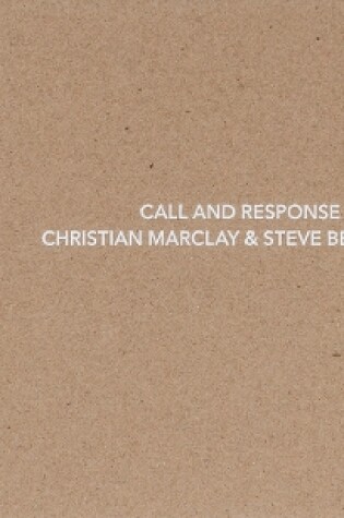 Cover of Christian Marclay and Steve Beresford: Call and Response