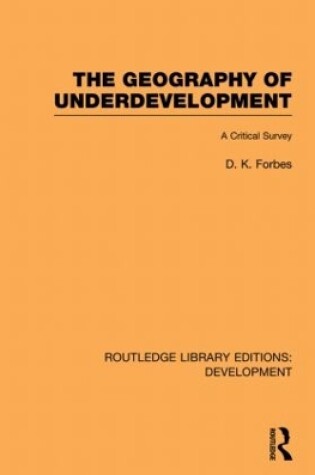 Cover of The Geography of Underdevelopment