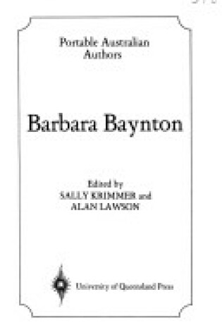 Cover of Barbara Baynton