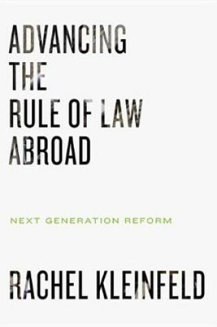 Cover of Advancing the Rule of Law Abroad