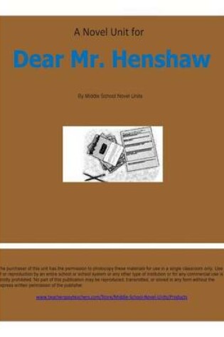 Cover of Novel Unit for Dear Mr. Henshaw