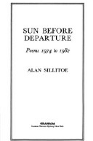 Cover of Sun Before Departure