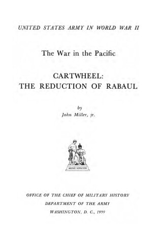 Cover of War in the Pacific: Cartwheel, the Reduction of Rabaul