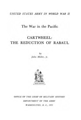 Cover of War in the Pacific: Cartwheel, the Reduction of Rabaul