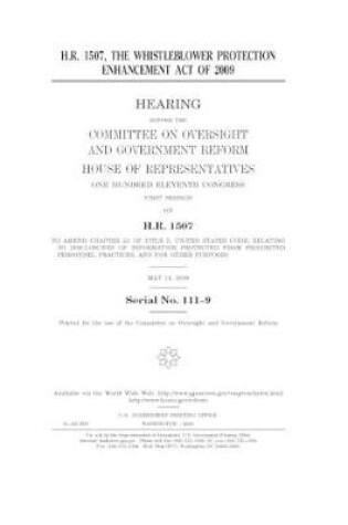 Cover of H.R. 1507, the Whistleblower Protection Enhancement Act of 2009