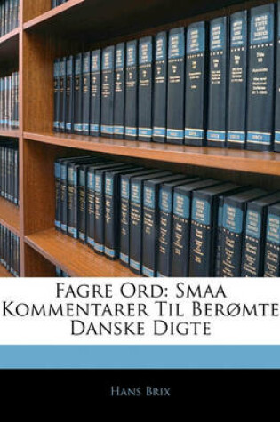 Cover of Fagre Ord