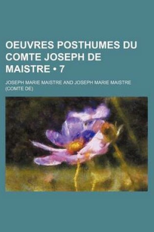 Cover of Oeuvres Posthumes Du Comte Joseph de Maistre (7)