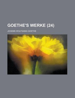 Book cover for Goethe's Werke (24 )