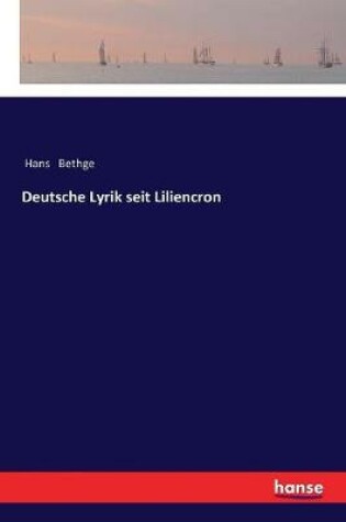 Cover of Deutsche Lyrik seit Liliencron