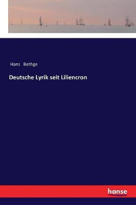 Book cover for Deutsche Lyrik seit Liliencron