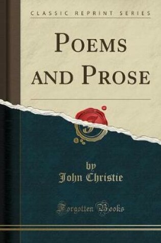 Cover of Poems and Prose (Classic Reprint)