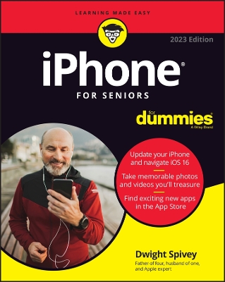 Book cover for iPhone For Seniors For Dummies 2023 Edition