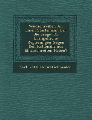 Book cover for Sendschreiben an Einen Staatsmann Ber Die Frage