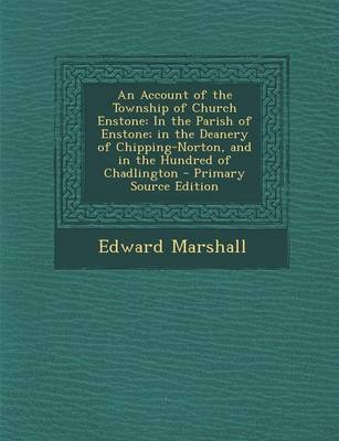 Book cover for An Account of the Township of Church Enstone