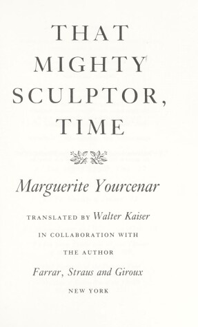 Book cover for That Mighty Sculptor, Time