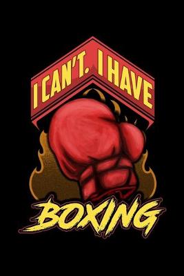 Book cover for I Can't I Have Boxing