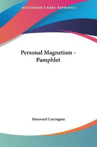 Cover of Personal Magnetism - Pamphlet