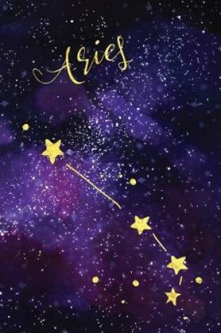 Cover of Journal Notebook Zodiac Sign Aries Constellation